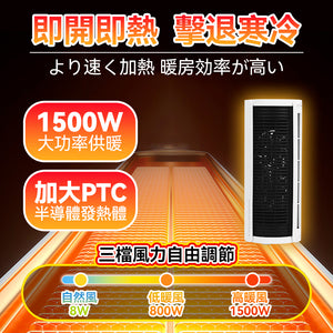 日本Yohome|立臥式廣角4D搖頭萬用全身速熱暖風機|港澳總代
