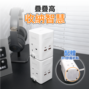 美國USATISFY|GaN Master65W氮化鎵全快充7口智控安規伸縮充電線收納迷你拖板|港澳總代